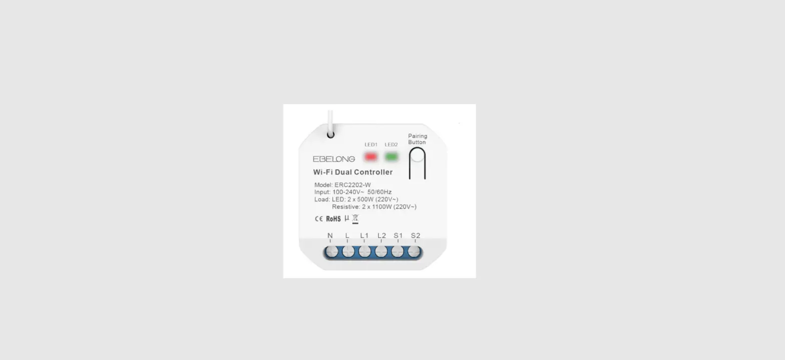 Ebelong Erc2202-w Wi-fi On Off Dual Controller User Guide