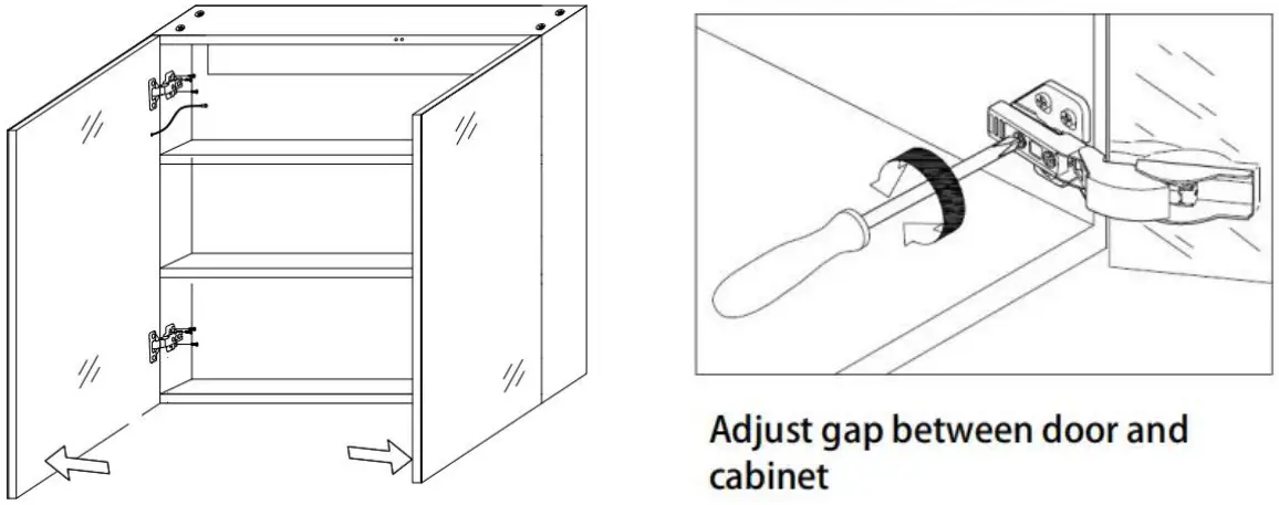 ExBrite B08ZND2SMN LED Lighted Medicine Cabinet - Assembling 1
