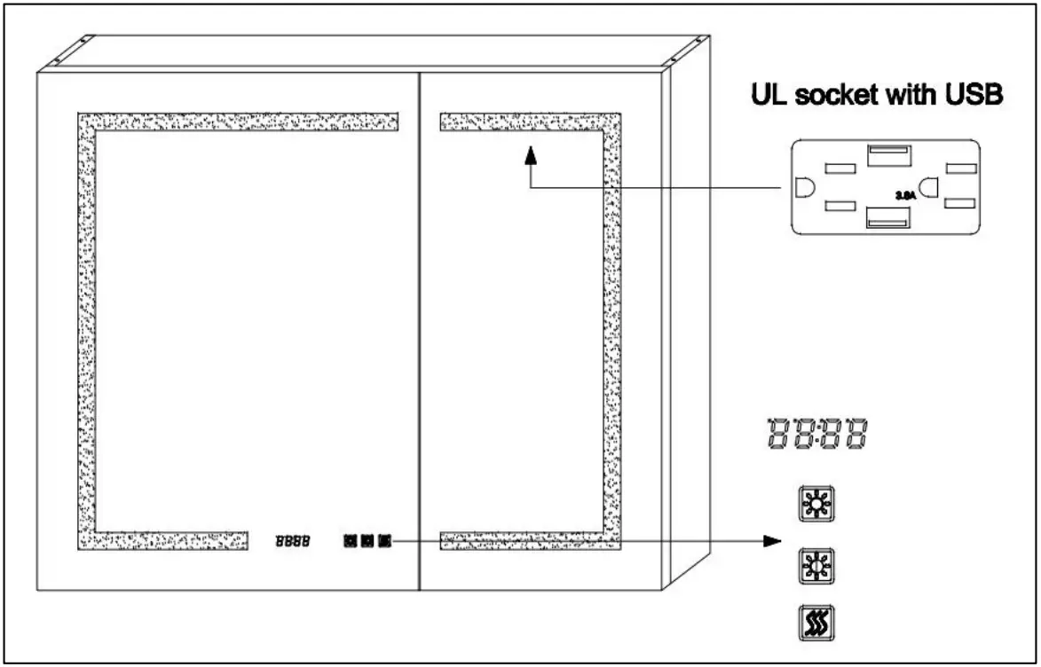 ExBrite B08ZND2SMN LED Lighted Medicine Cabinet - Assembling 3