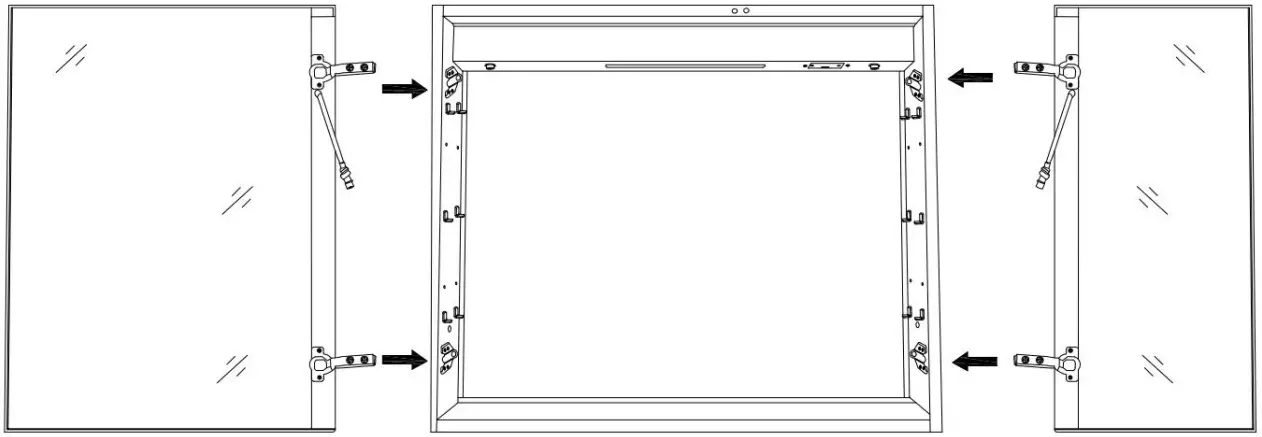 ExBrite B08ZND2SMN LED Lighted Medicine Cabinet - Assembling