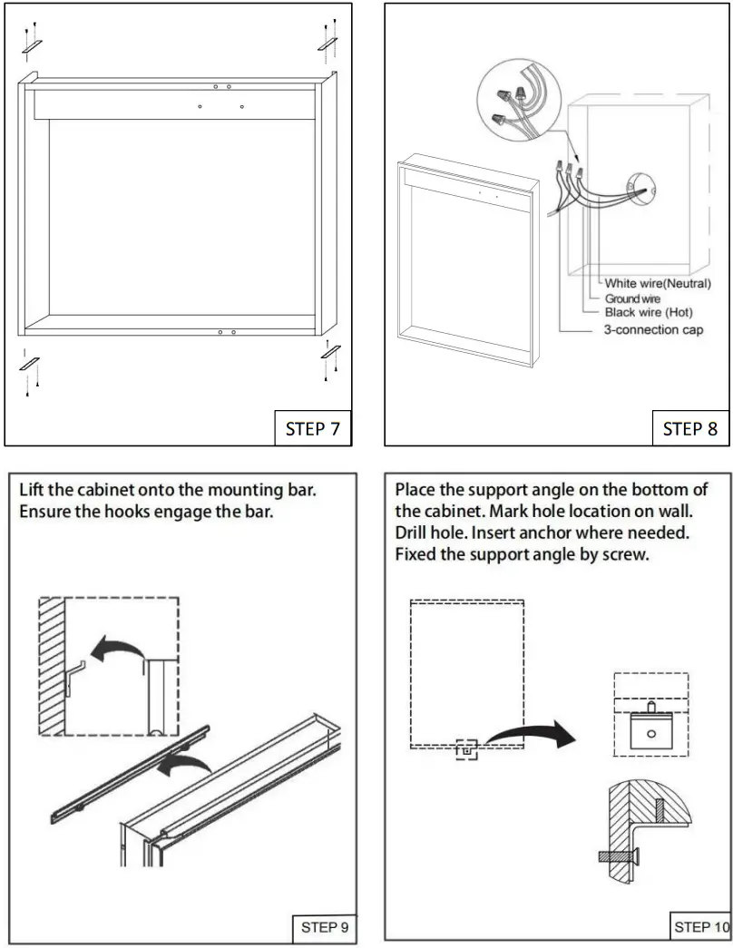ExBrite B08ZND2SMN LED Lighted Medicine Cabinet - Hanging Walls 2