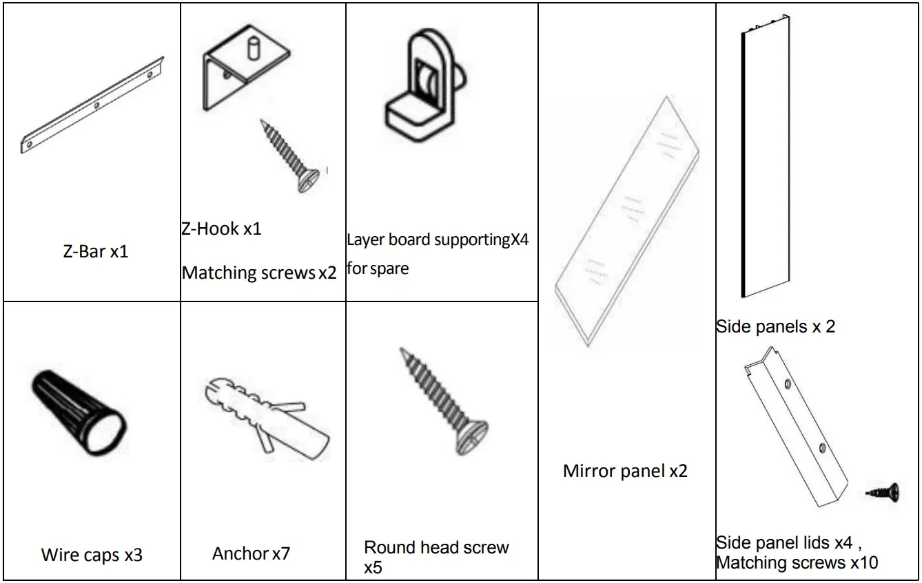 ExBrite B08ZND2SMN LED Lighted Medicine Cabinet - PARTS SUPPLIED