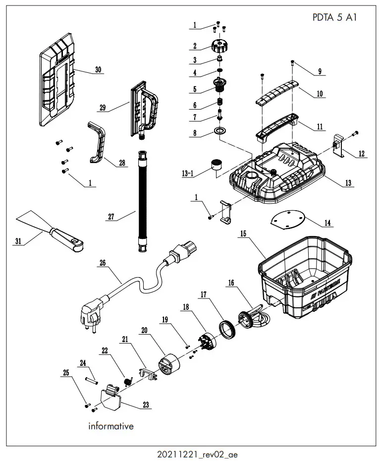 PARKSIDE PDTA 5 A1 Steam Wallpaper Stripper - fig 1