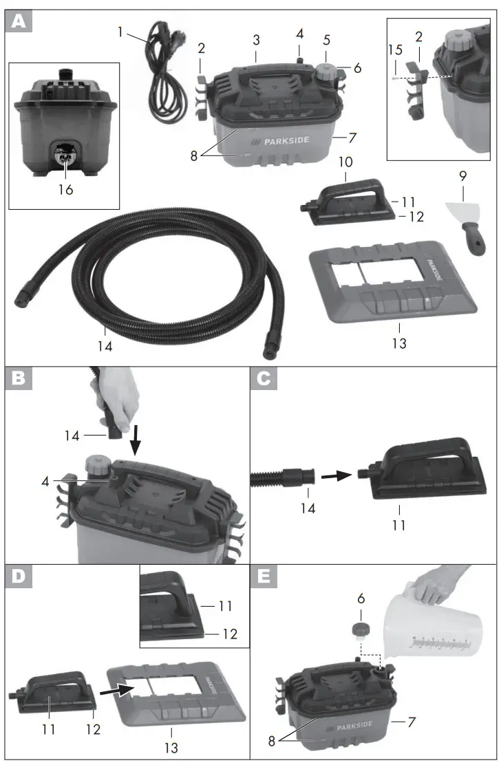 PARKSIDE PDTA 5 A1 Steam Wallpaper Stripper - fig