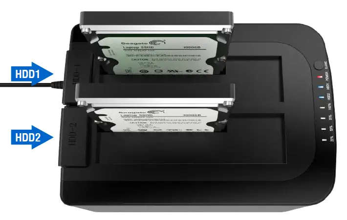 Sabrent EC-HDFN USB 3.0 to SATA Dual Bay External Hard Drive Docking fig 14