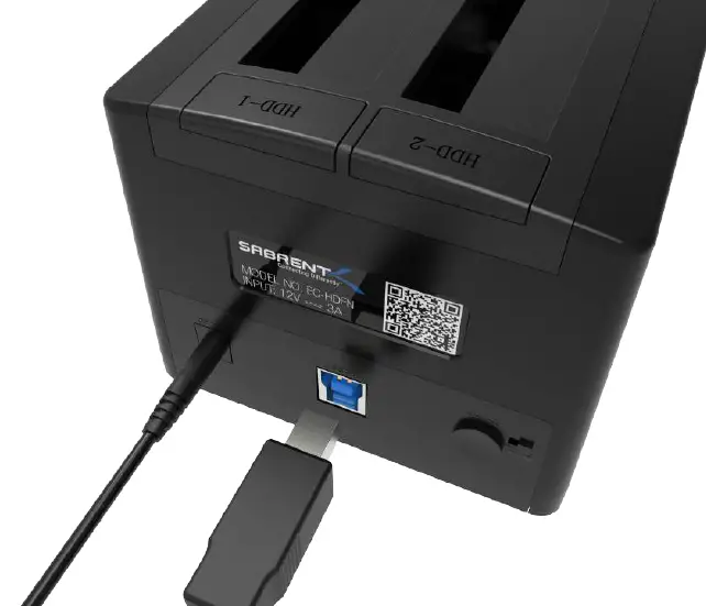 Sabrent EC-HDFN USB 3.0 to SATA Dual Bay External Hard Drive Docking fig 7