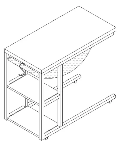 Tribesigns HOGA-C0578 5 Shelf Bookshelf 53 Inch L Shaped Computer Desk-fig1