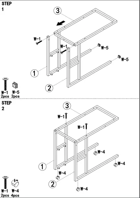 Tribesigns HOGA-C0578 5 Shelf Bookshelf 53 Inch L Shaped Computer Desk-fig3