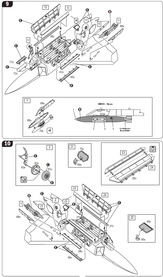ITALERI 2822 F-22 A Raptor Lockheed Martin Boeing-12