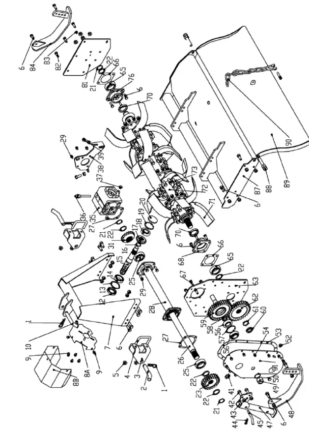 Braber Equipment BE-TXG40 TX 40 Inch Rotary Tiller 3