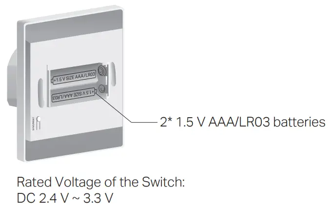 tp-link Tapo S210 Smart Light Switch - Insert the batteries