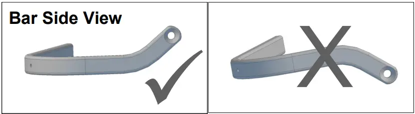 Barkbusters BHG 095 Aluminum Handguard Kit - Bar Side View