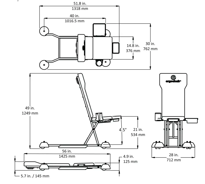 ergochair ERGO-RS Height Adjustable Creeper Seat 07