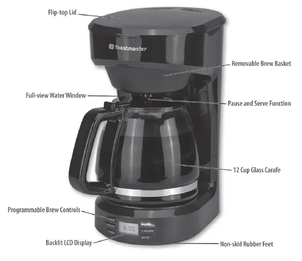 Toastmaster-TM-121CM-DIGITAL-COFFEE-MAKER-FIG-1