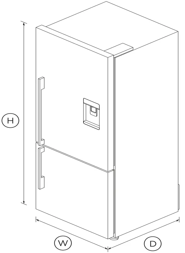 FISHER PAYKEL E442BRXFDU5 413L Freestanding Refrigerator Freezer - FIGURE 1