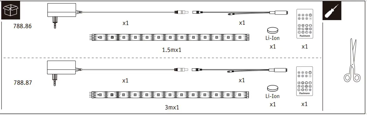 Paulmann 788 87 EntertainLED LED Stripe Dynamic RGB 3m 10VA Complete Set - Figure 2