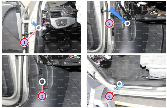 KUFATEC Complete Set Active Sound - Disassembly front sill trim