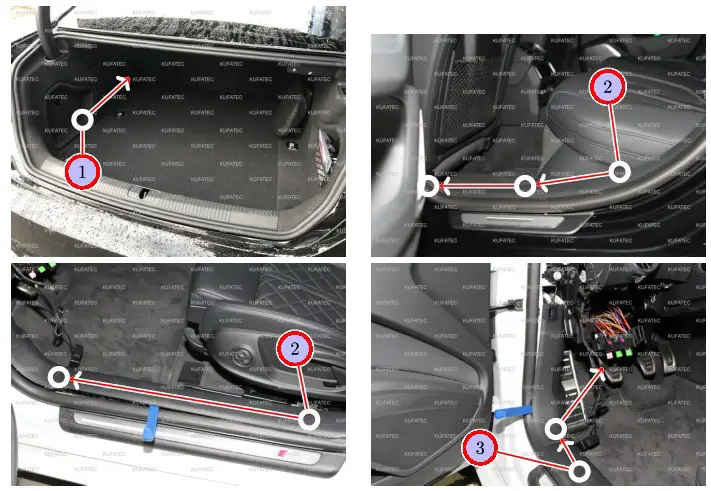 KUFATEC Complete Set Active Sound - Routing button cable