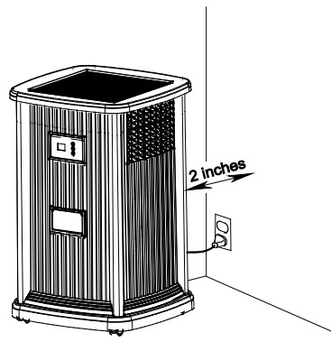 AIRCARE Pedestal Evaporative Humidifier - NOTES ON LOCATION