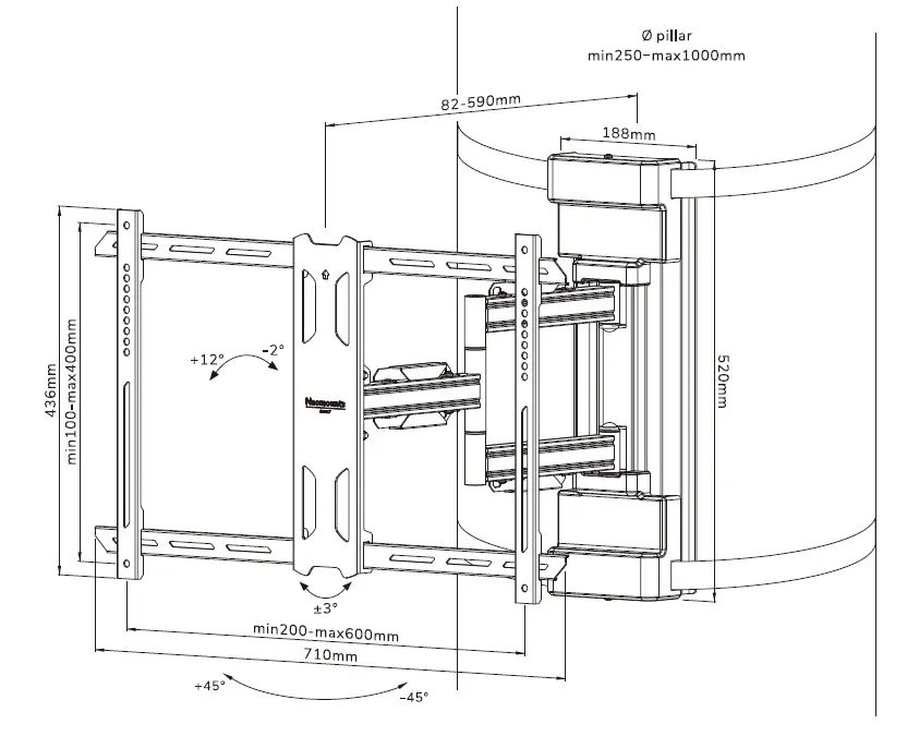 Neomounts-WL40S-910BL16 TV-Pillar-Mount-FIG- (1)