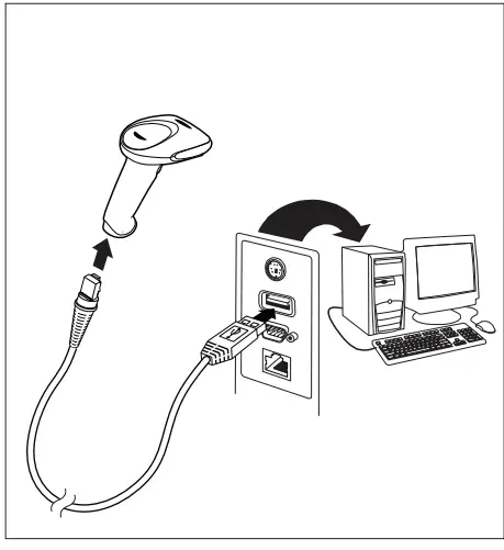 Connecting the Scanner USB: