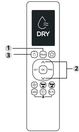 MRCOOL BGEFU1 AHU Remote Control User Manual - DRY Mode