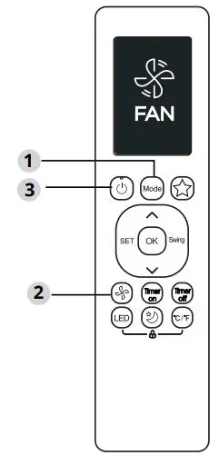 MRCOOL BGEFU1 AHU Remote Control User Manual - FAN Mode
