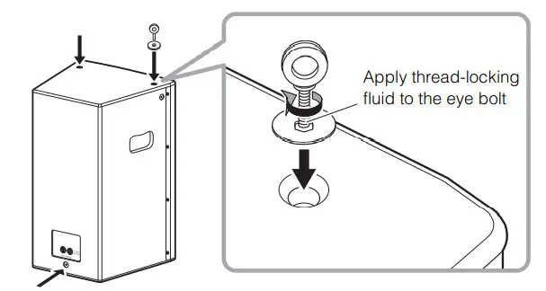 YAMAHA CHR Series Speaker System - Securing the eye bolts