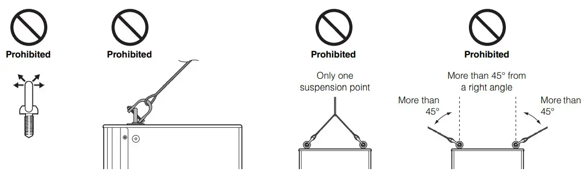 YAMAHA CHR Series Speaker System - Suspension angle 2