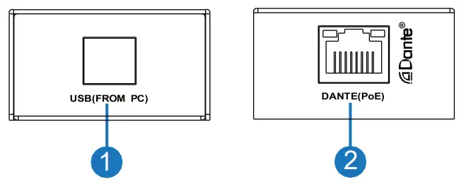 VigilLink VLDT-UA2-TR Dante 2CH USB Audio Encoder-Decoder with PoE - fig 1