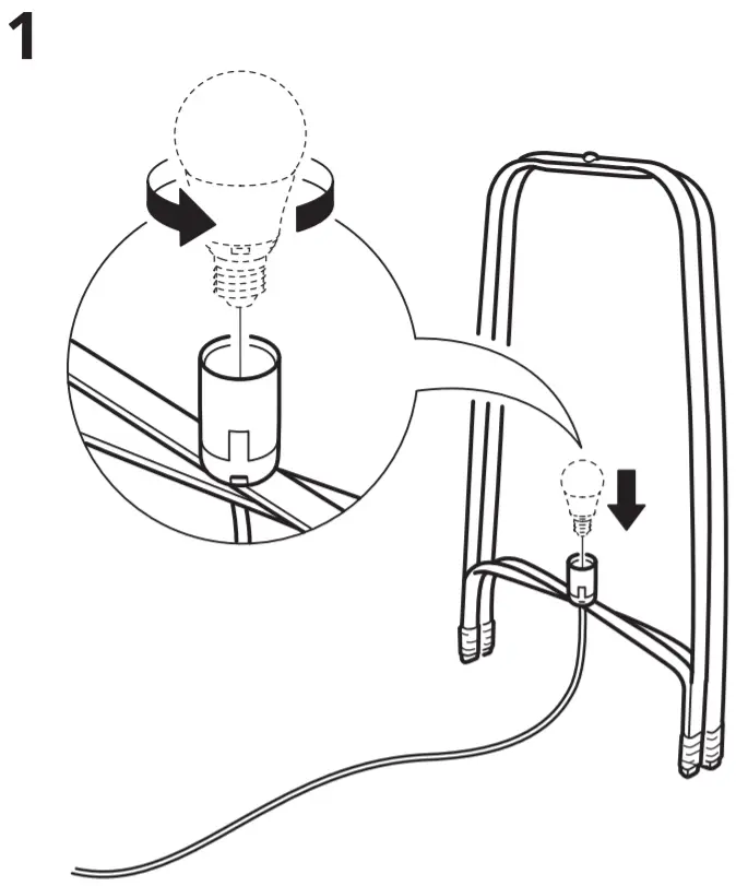 IKEA KNIXHULT Table Lamp with LED Bulb - FIG 2