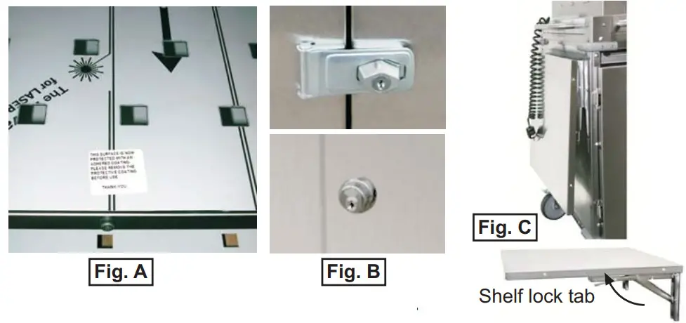 Cadco CBC-GG-2-L4 Deluxe Grab & Go Mobile Merchandising Cart - fig1