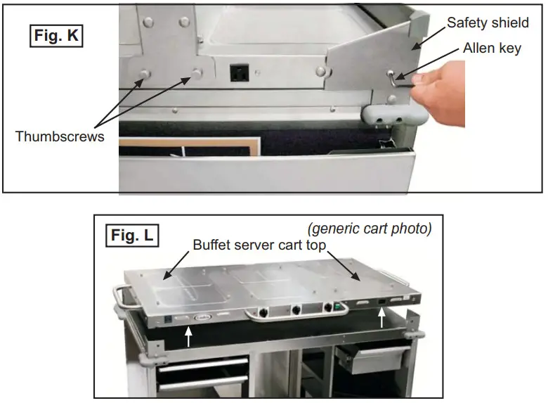 Cadco CBC-GG-2-L4 Deluxe Grab & Go Mobile Merchandising Cart - fig10