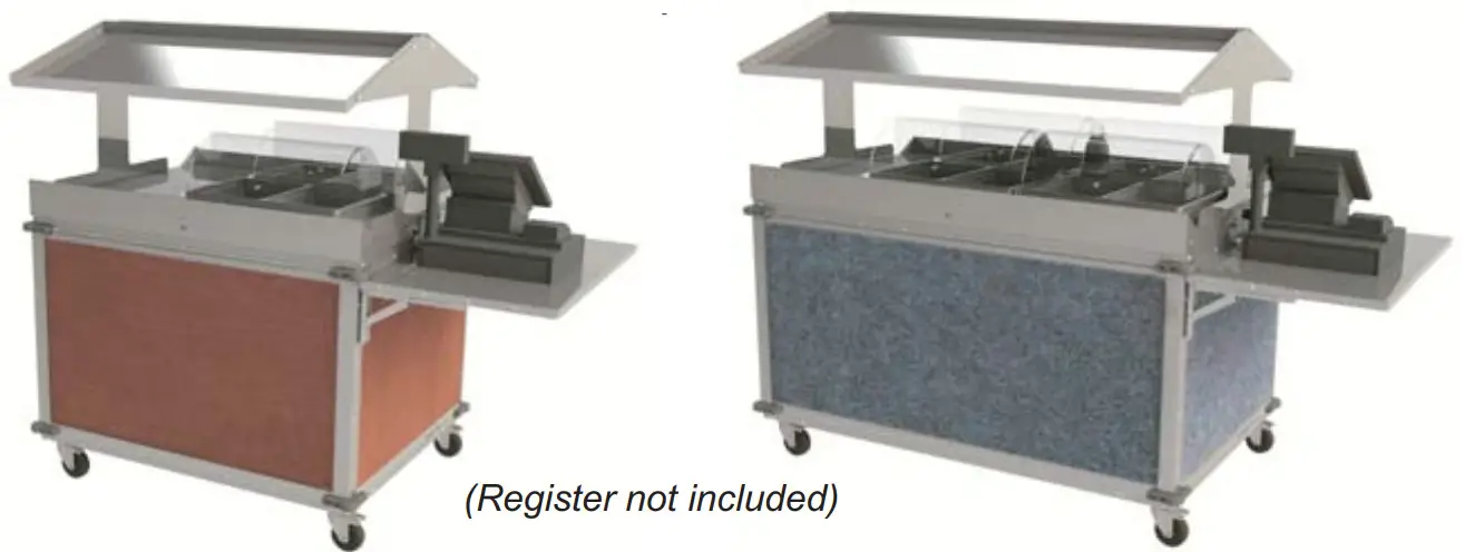 Cadco CBC-GG-2-L4 Deluxe Grab & Go Mobile Merchandising Cart