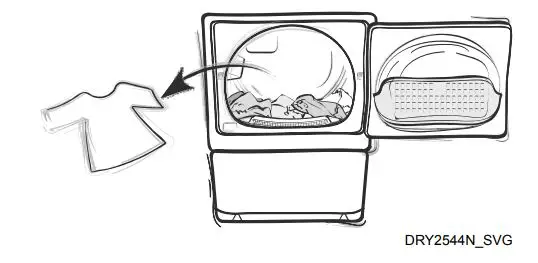Alliance DR7003WE Front Load Dryers User Guide - Remove laundry immediately after dryer stops