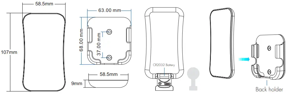 SKYDANCE R6, R6-1 Ultrathin Dimming Touch Wheel RF Remote Controller - Figure 2