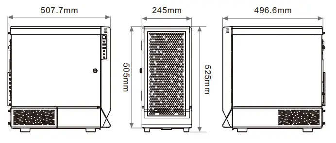 thermaltake Ceres 500 TG ARGB Mid Tower Chassis - Fig
