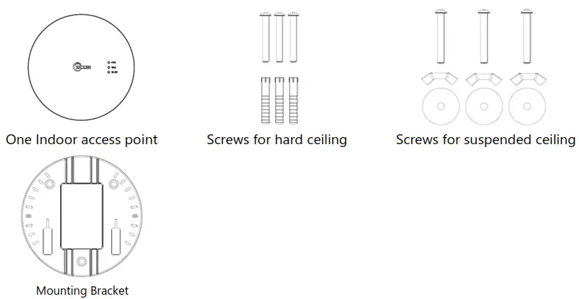 zcom AS240 2x2 Dual Band 802.11ax Access Point - Package Contents