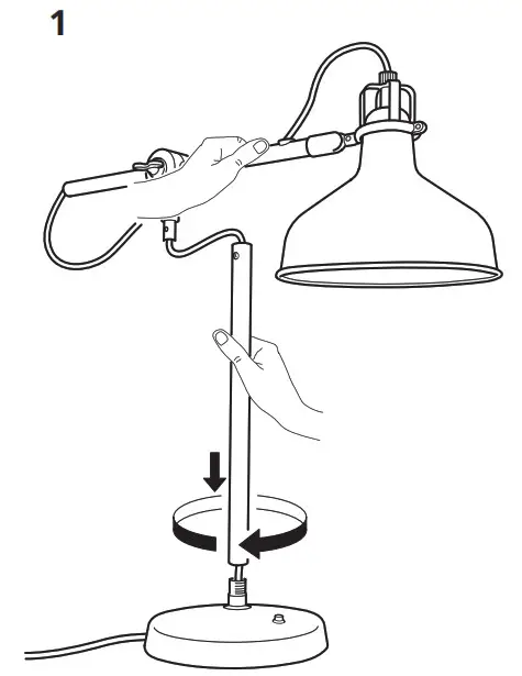 IKEA 00419601 RANARP Work Lamp with LED Lamp - Product Overview 2