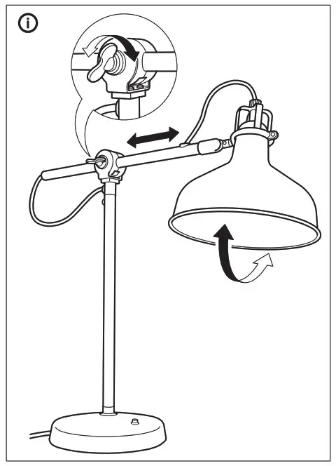 IKEA 00419601 RANARP Work Lamp with LED Lamp - Product Overview 5