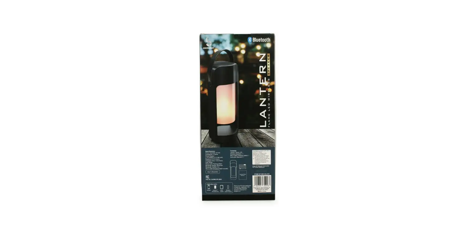 Bass Jaxx Sp-0213 Led Lantern Speaker Instruction Manual