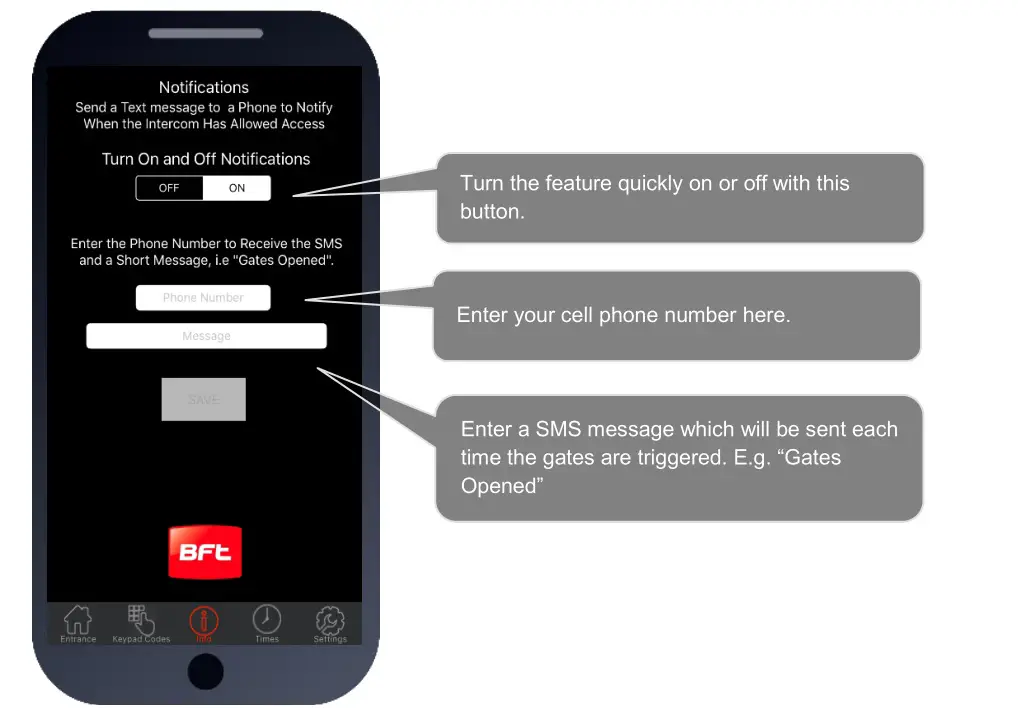 TRINITY GATE CellBox Prime Cellular Intercom System - Notifications