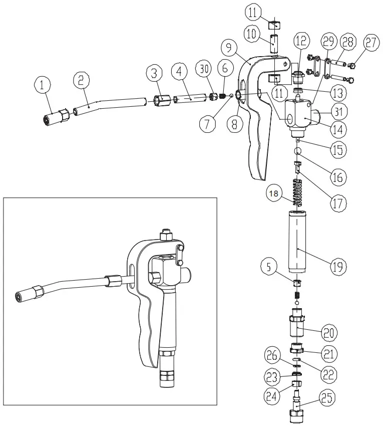 macnaught GPK12050 1 001 Air operated Grease Distribution Kits - PART LIST