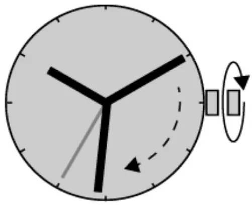 How to set time on a three-hands quartz watch - Fig 2