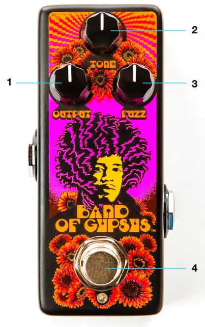 DUNLOP JHMS4 Authentic Hendrix 68 Shrine Series Band of Gypsys Fuzz Face Distortion -