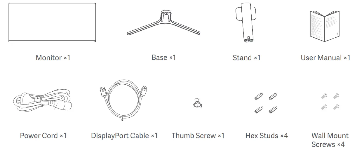 xiaomi 6934177720543 Curved Gaming Monitor 34 - Package
