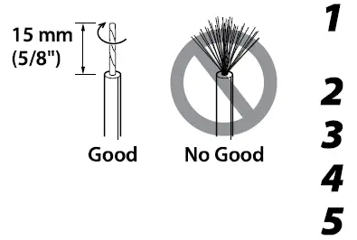 speaker cable connection