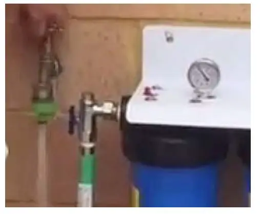 MWF Big Blue Whole House Water Filtration Systems - Open a tap closest to the whole house big blue filter and allow all the pressure to empty via the tap