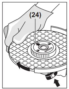 BOSCH GWS Professional Grinder-pointing towards