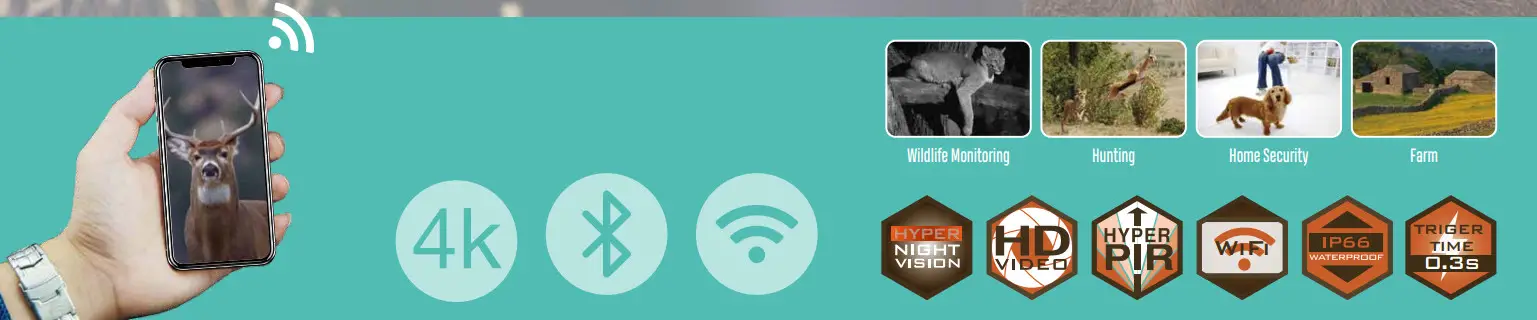 RED LEAF RD3019 Pro 4K WiFi Trail Camera - SYMBOL